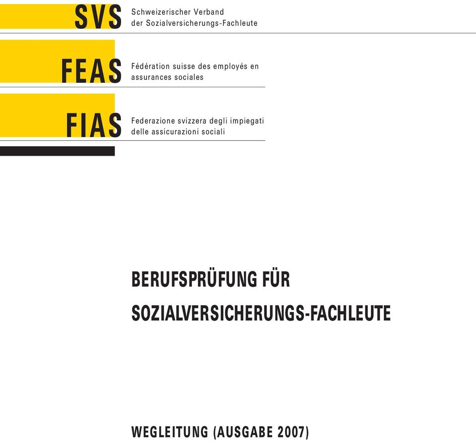 assurances sociales Federazione svizzera degli impiegati delle