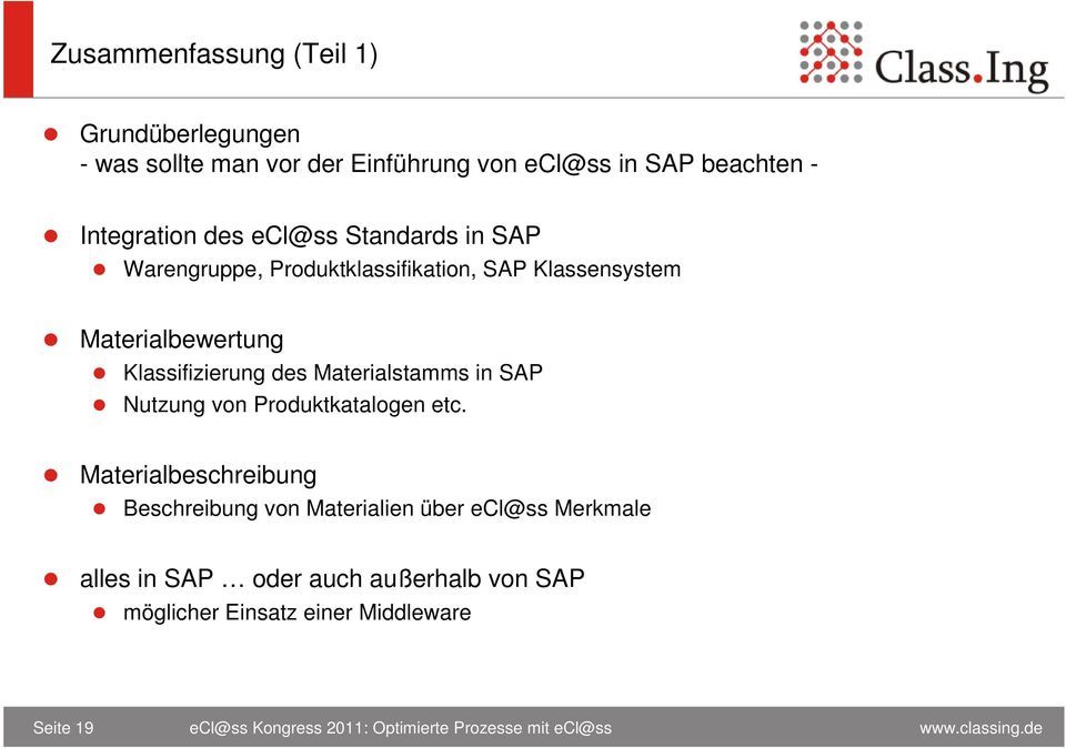 Klassifizierung des Materialstamms in SAP Nutzung von Produktkatalogen etc.