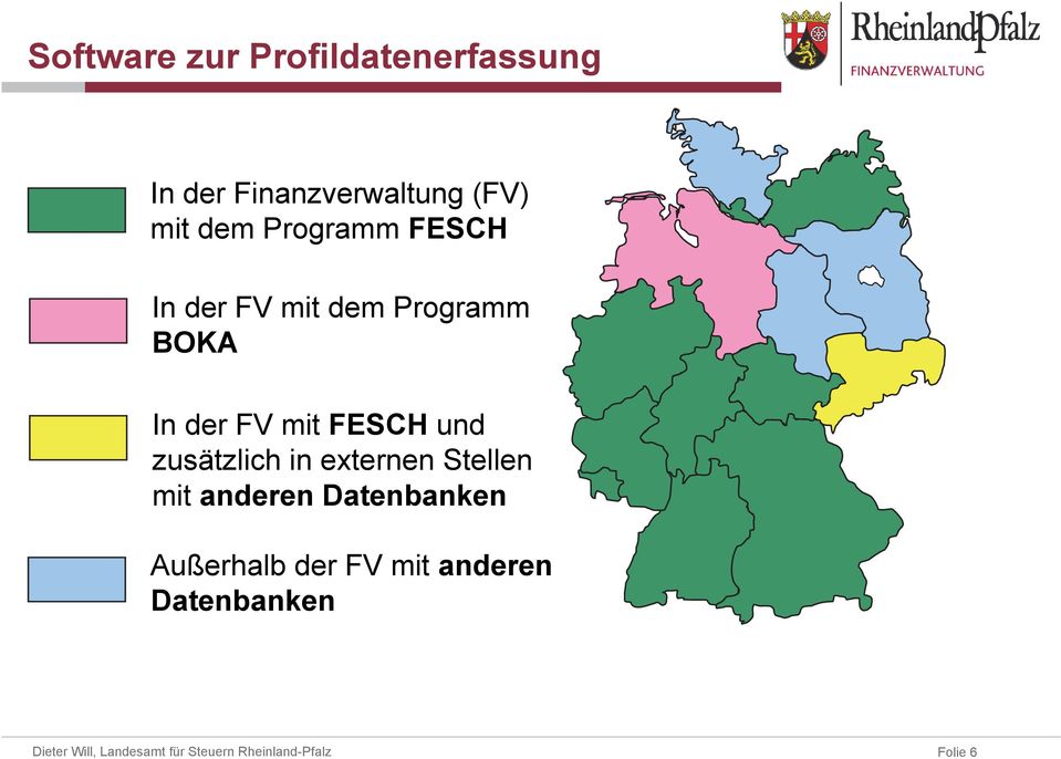 In der FV mit FESCH und zusätzlich in externen Stellen mit