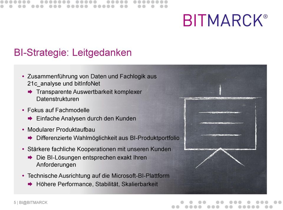 Wahlmöglichkeit aus BI-Produktportfolio Stärkere fachliche Kooperationen mit unseren Kunden Die BI-Lösungen entsprechen exakt