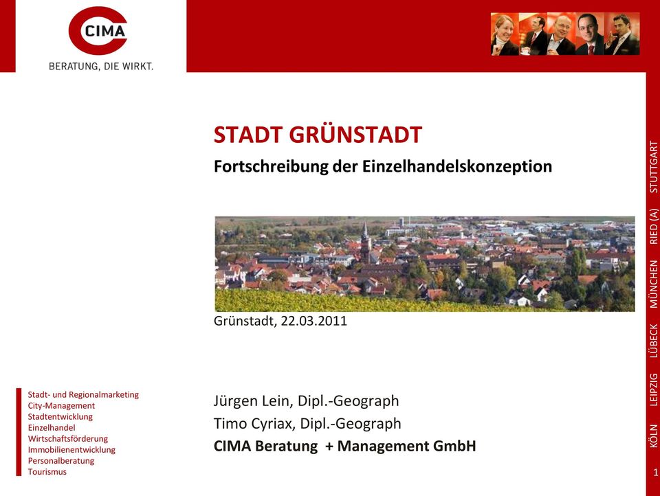 2011 Stadt- und Regionalmarketing City-Management Stadtentwicklung Einzelhandel Wirtschaftsförderung