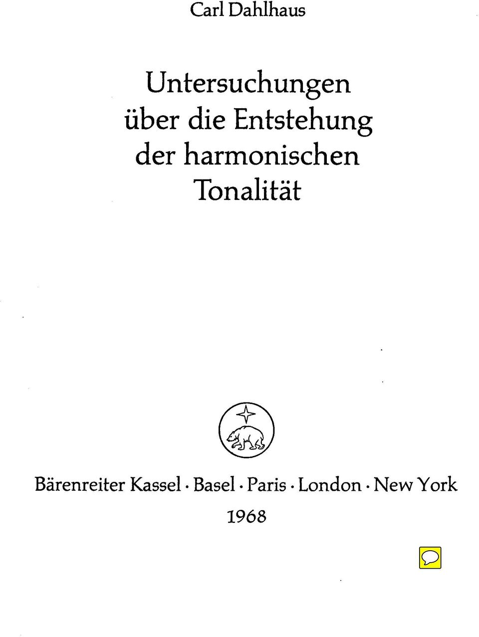 harmonischen Tonalität