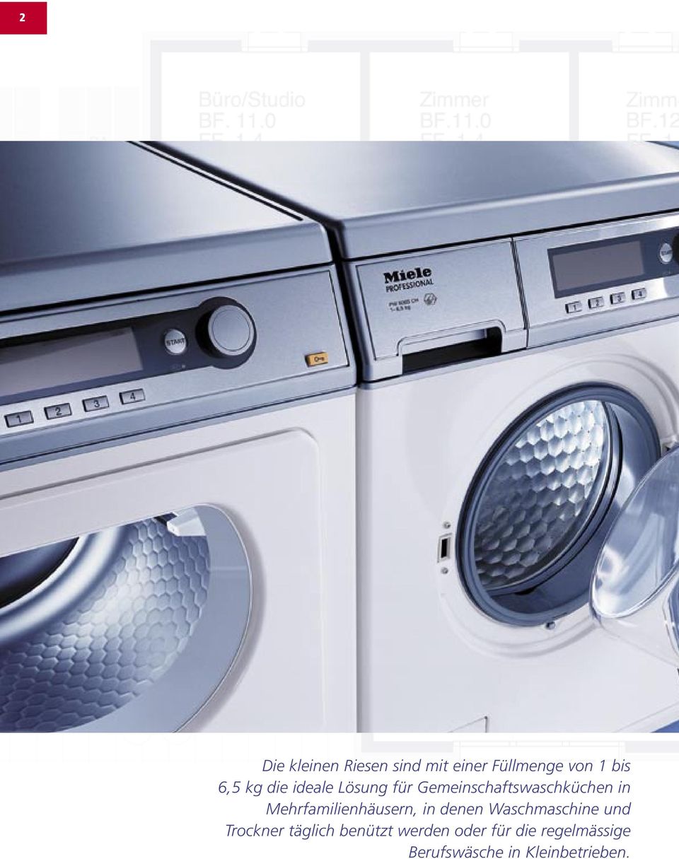 Mehrfamilienhäusern, in denen Waschmaschine und Trockner