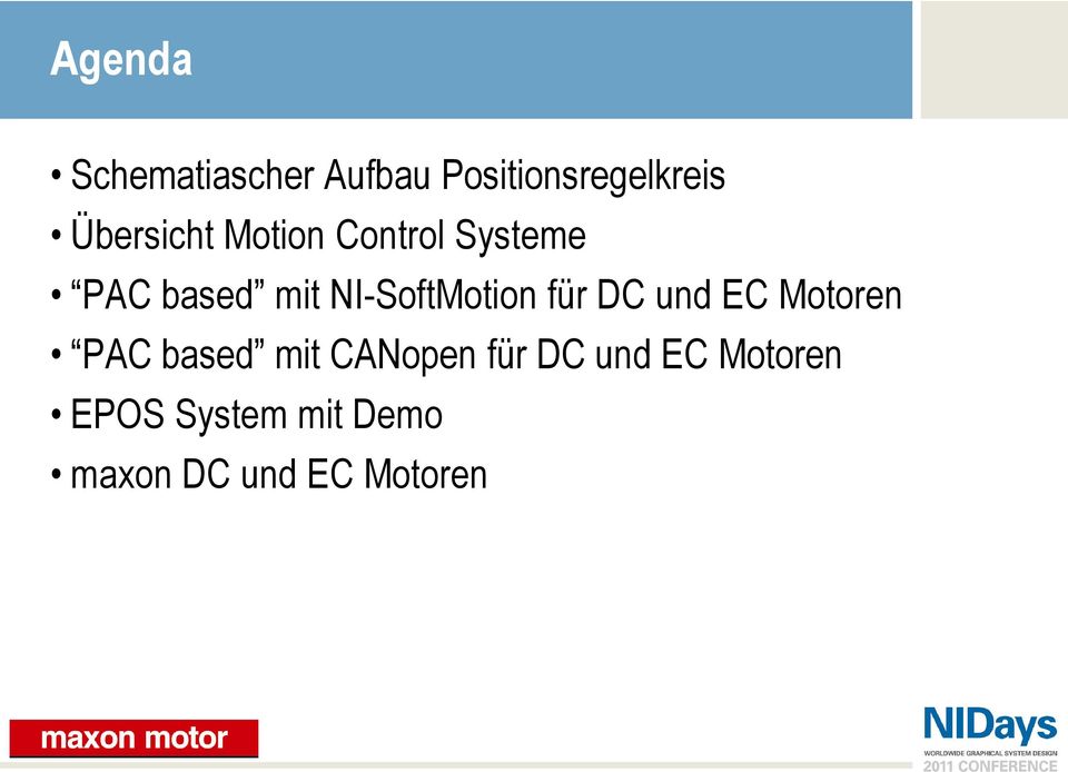 NI-SoftMotion für DC und EC Motoren PAC based mit
