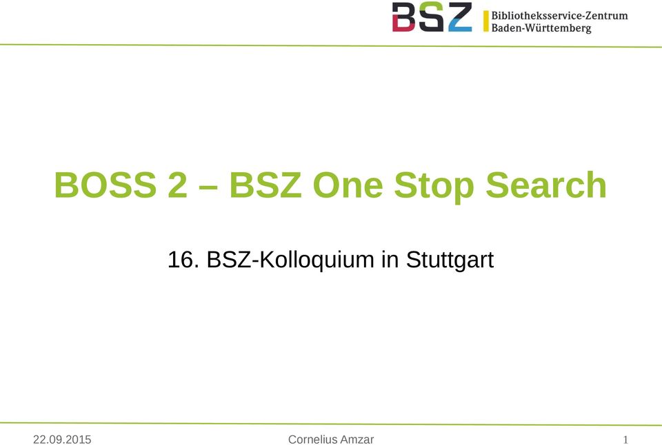 BSZ-Kolloquium in