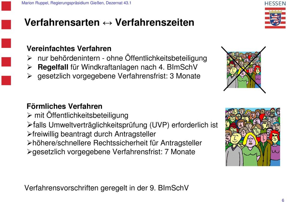 BImSchV gesetzlich vorgegebene Verfahrensfrist: 3 Monate Förmliches Verfahren mit Öffentlichkeitsbeteiligung falls