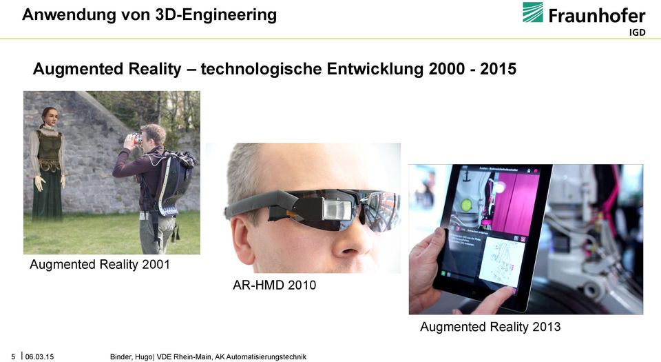Reality 2001 AR-HMD 2010 Augmented Reality 2013 5
