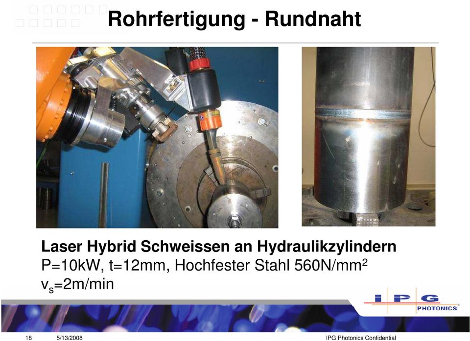 Hydraulikzylindern P=10kW, t=12mm,