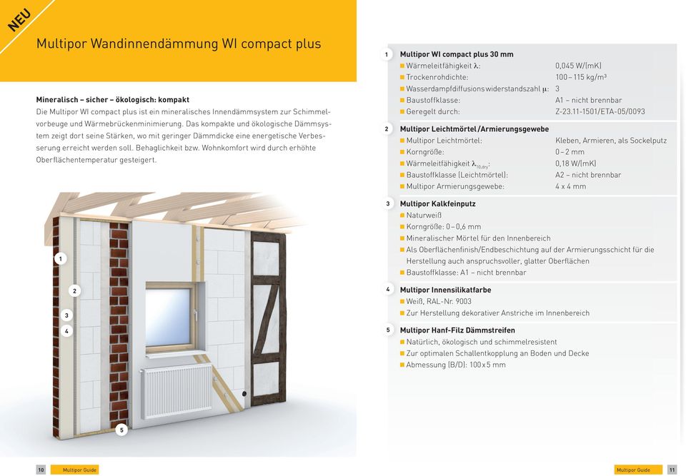 Das kompakte und ökologische Dämmsystem zeigt dort seine Stärken, wo mit geringer Dämmdicke eine energetische Verbesserung erreicht werden soll. Behaglichkeit bzw.