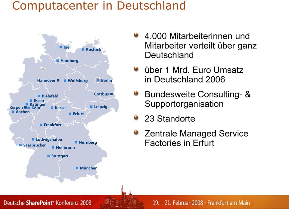 000 Mitarbeiterinnen und Mitarbeiter verteilt über ganz Deutschland über 1 Mrd.