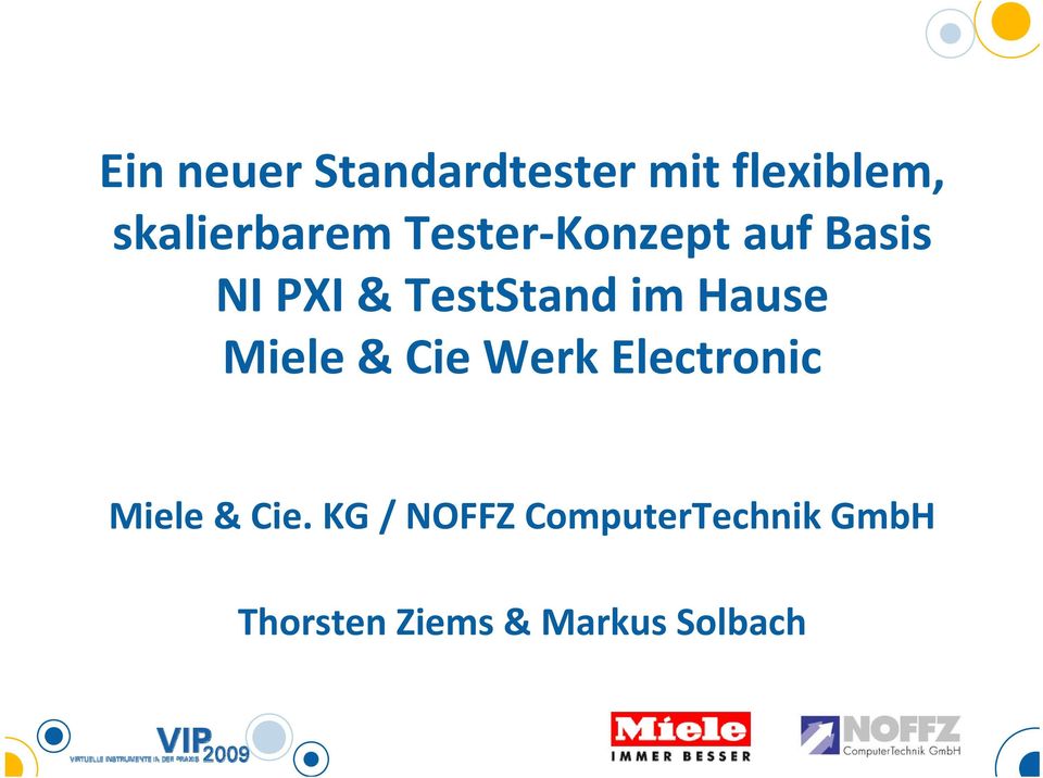 Miele & Cie Werk Electronic Miele & Cie.