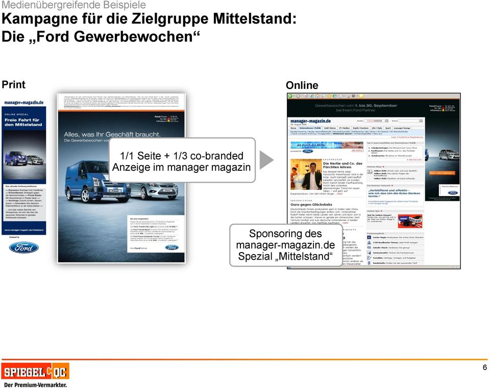 1/3 co-branded Anzeige im manager magazin
