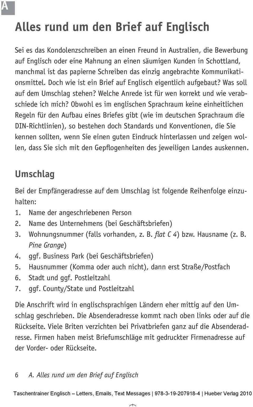 A Alles Rund Um Den Brief Auf Englisch A1 Germany Pdf