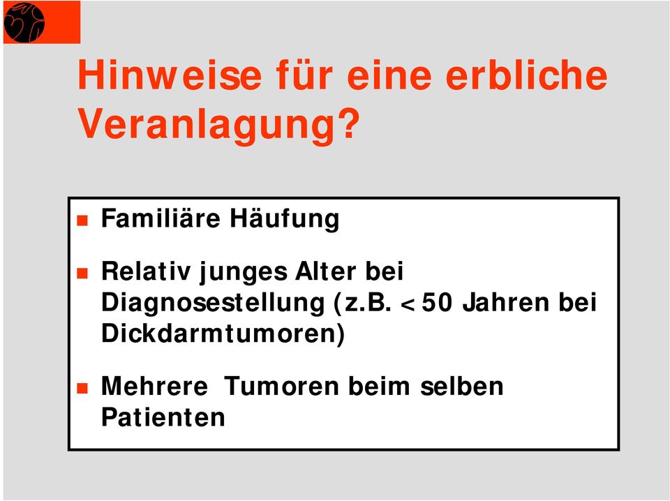 Diagnosestellung (z.b.