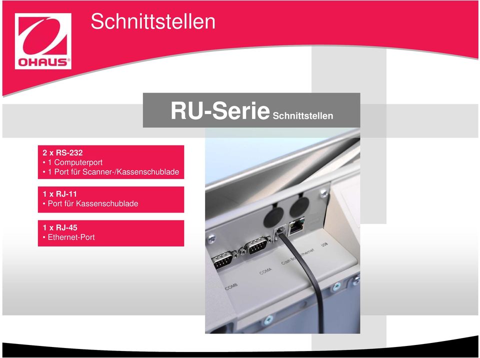 Scanner-/Kassenschublade 1 x RJ-11 Port