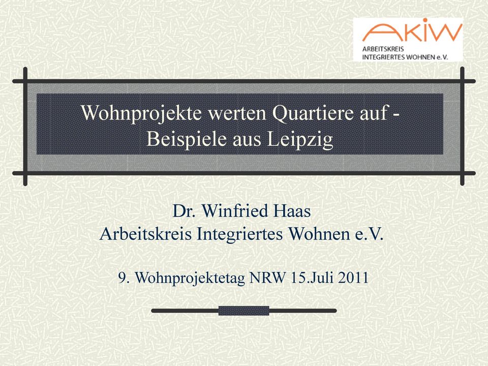 Winfried Haas Arbeitskreis