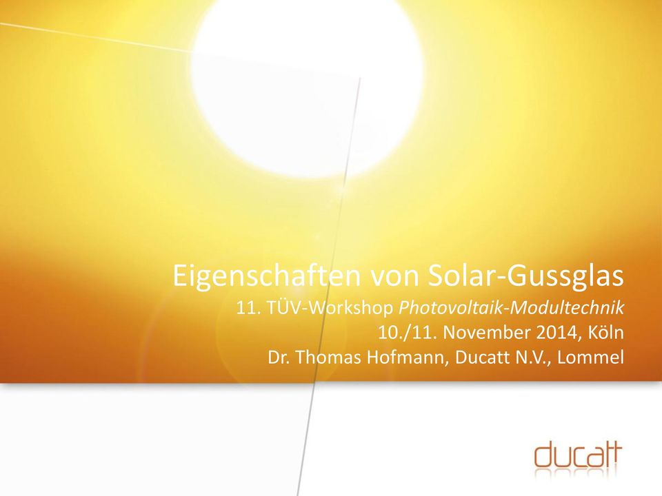 Photovoltaik-Modultechnik 10./11.
