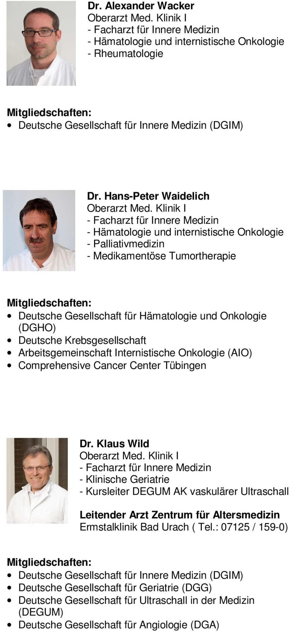 Hans-Peter Waidelich Oberarzt Med.