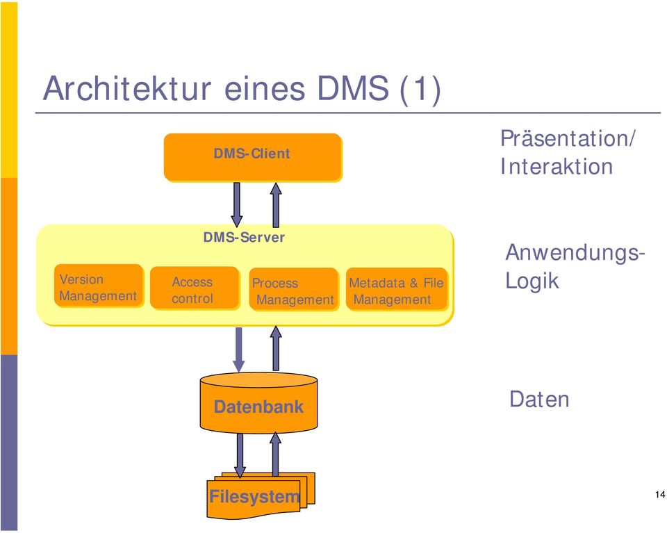 DMS-Server Process Management Metadata & File