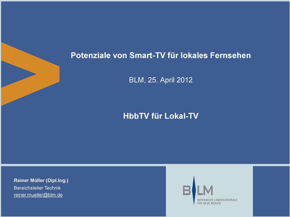 April 2012 HbbTV für Lokal-TV Reiner