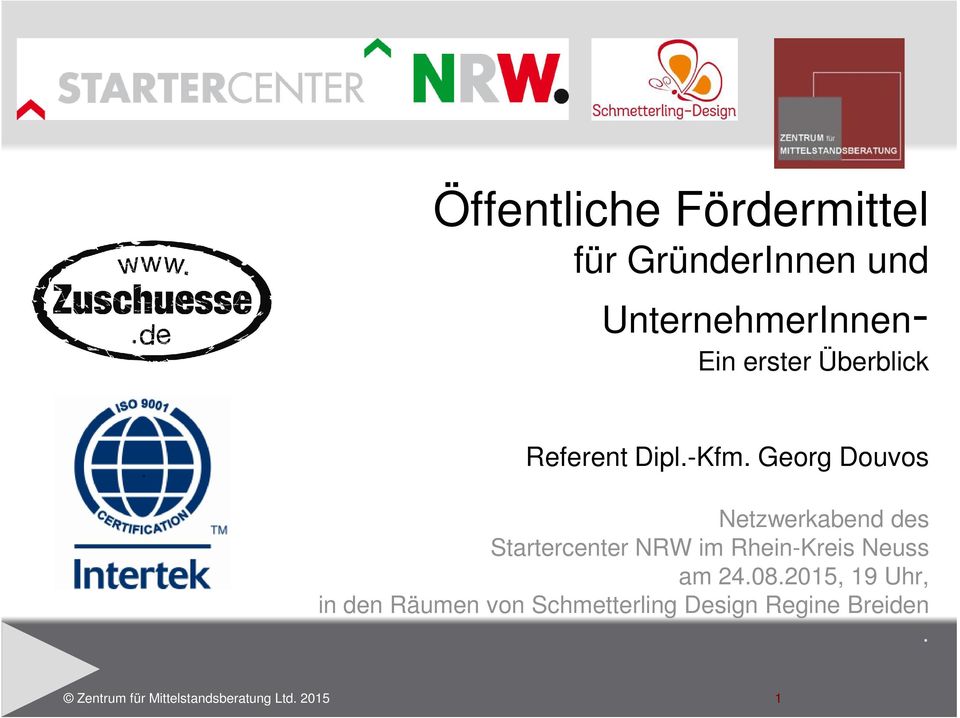Georg Douvos Netzwerkabend des Startercenter NRW im Rhein-Kreis Neuss am