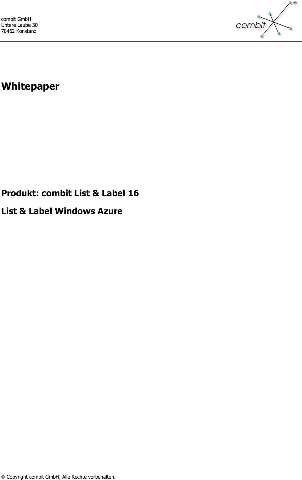 Produkt: combit List &