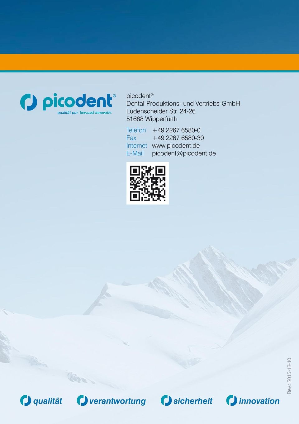 2267 6580-30 Internet www.picodent.de E-Mail picodent@picodent.