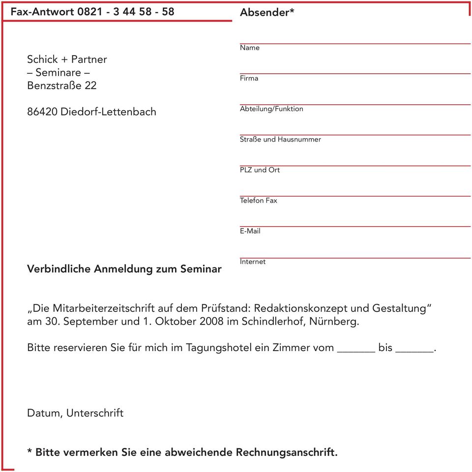 Mitarbeiterzeitschrift auf dem Prüfstand: Redaktionskonzept und Gestaltung am 30. September und 1.