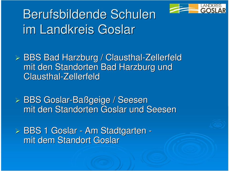 Clausthal-Zellerfeld BBS Goslar-Ba Baßgeige / Seesen mit den