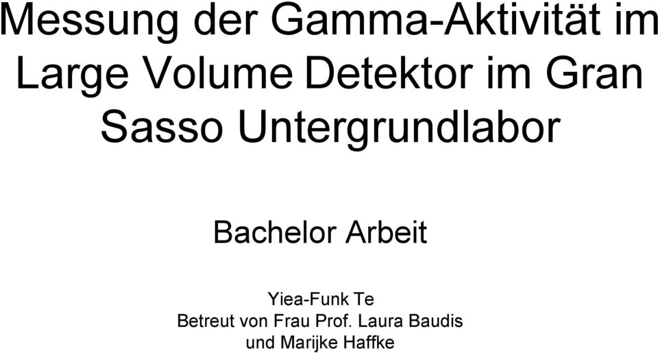 Untergrundlabor Bachelor Arbeit Yiea-Funk