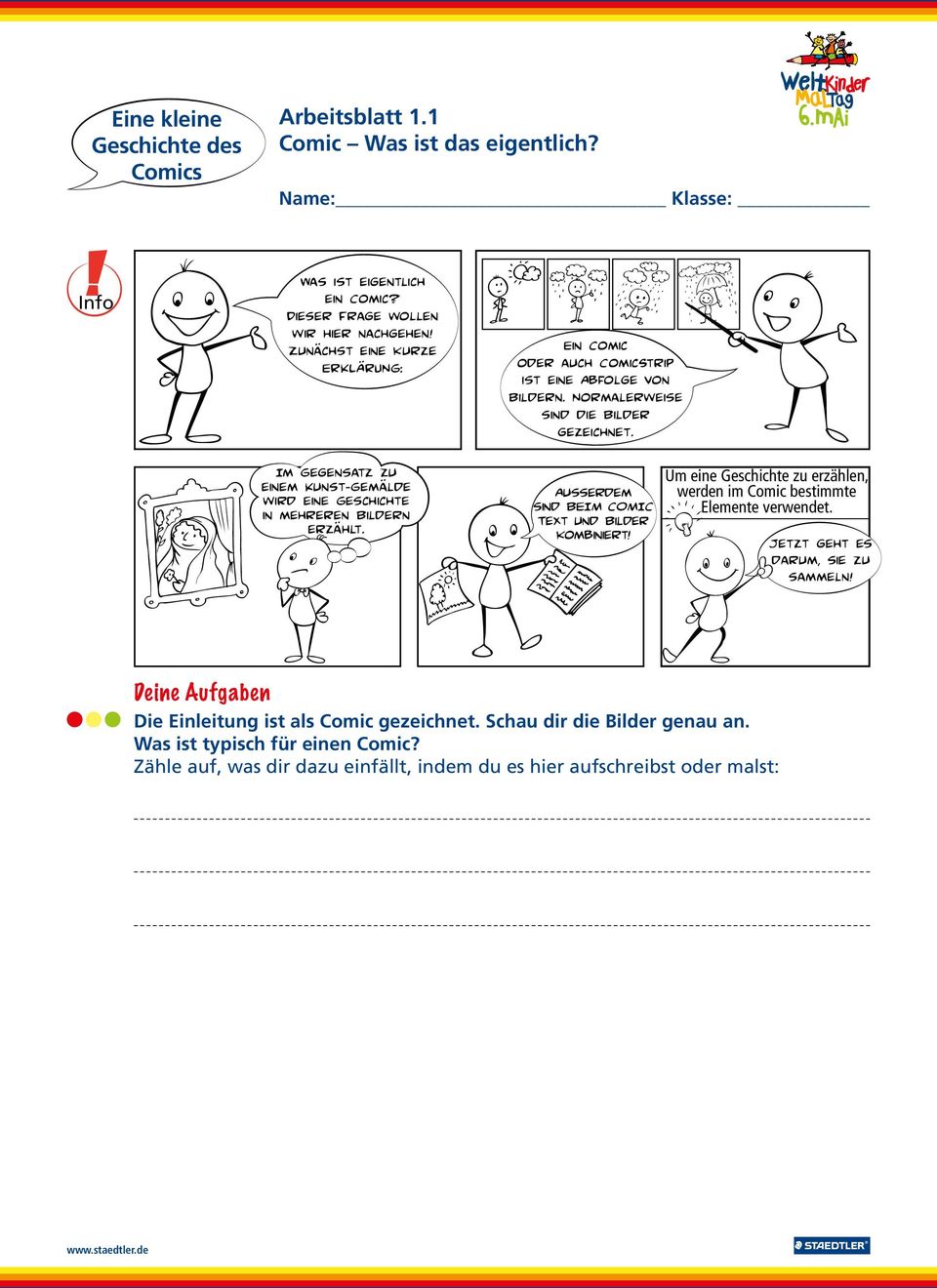 Unterrichtsmaterial Fur Die Grundschule Thema Comic Zeichnen Pdf Free Download