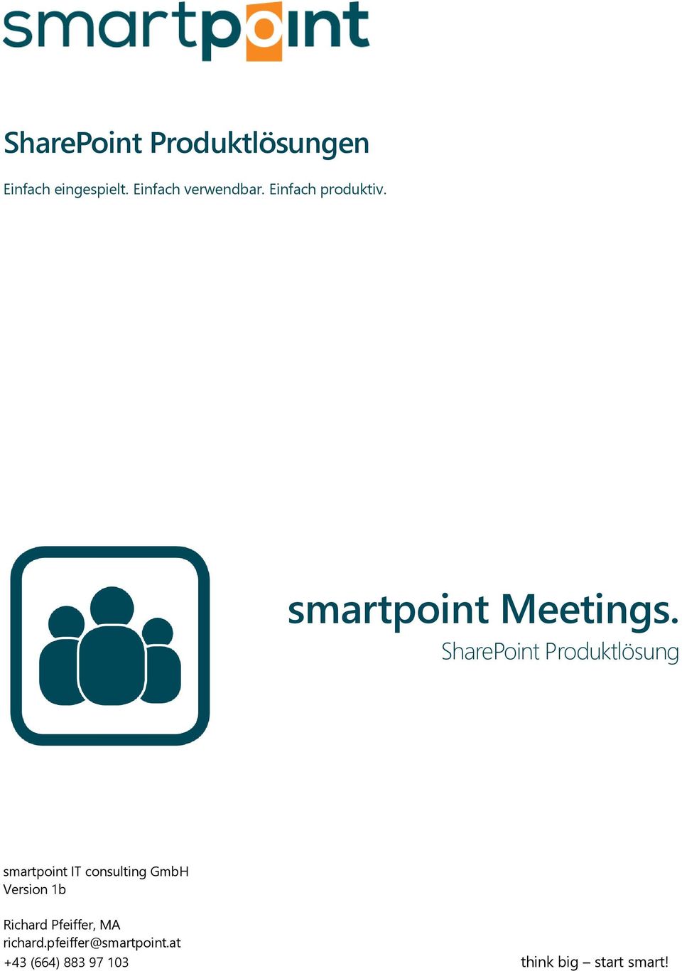 SharePoint Produktlösung smartpoint IT consulting GmbH Version 1b