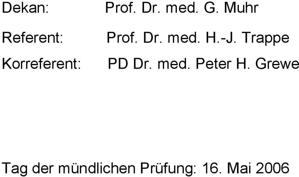 Trappe PD Dr. med. Peter H.
