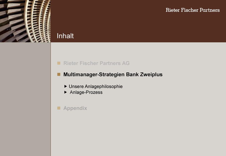 Multimanager-Strategien Bank