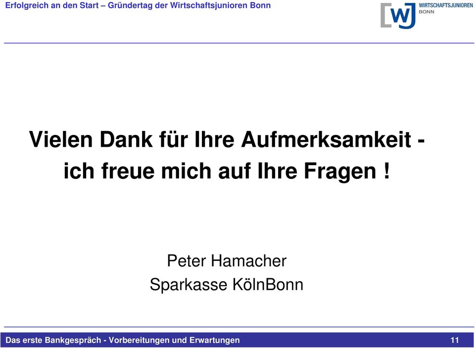 Peter Hamacher Sparkasse KölnBonn Das