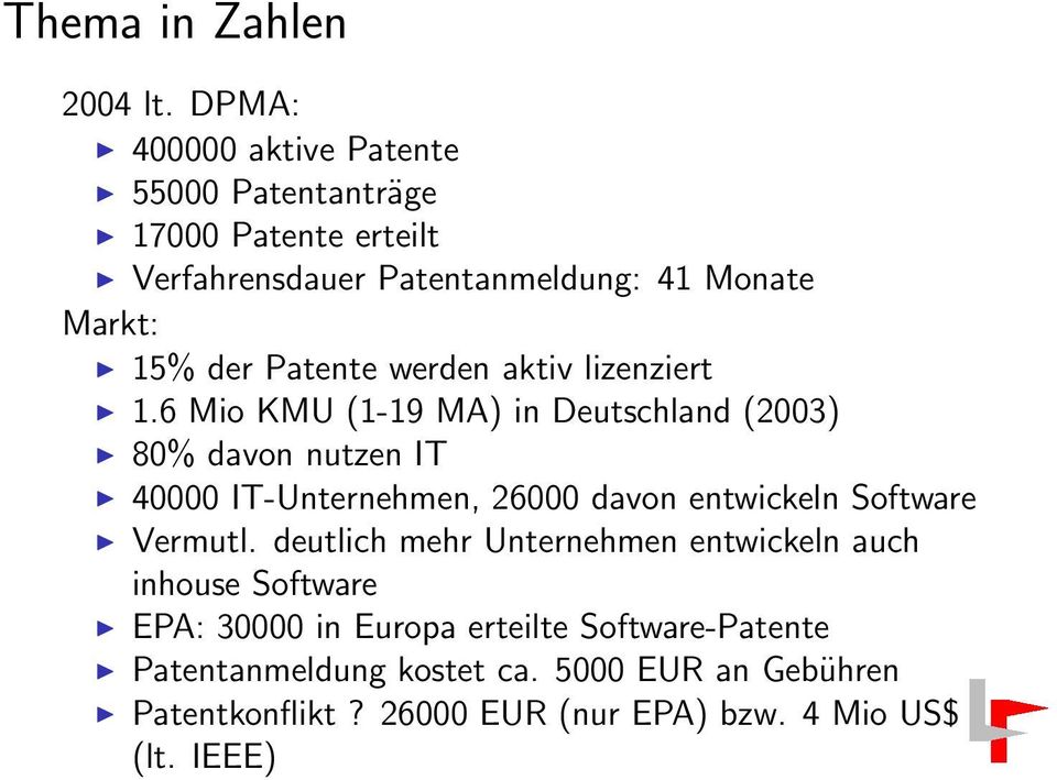Patente werden aktiv lizenziert 1.