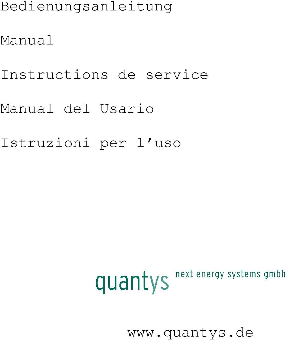 service Manual del Usario