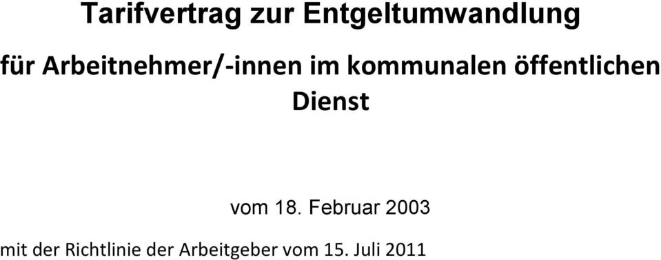 öffentlichen Dienst vom 18.