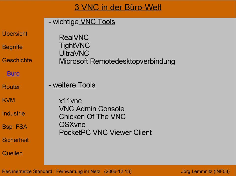 Remotedesktopverbindung - weitere Tools x11vnc