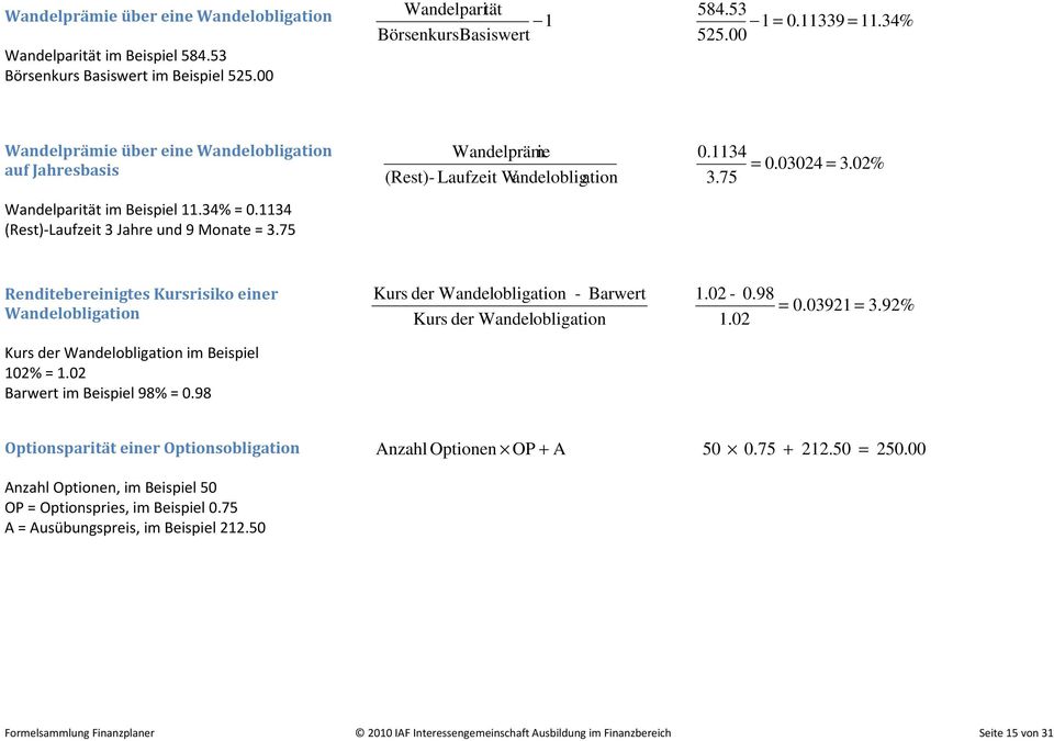 75 Redteberegtes Kursrsko eer Wadeloblgato Kurs der Wadeloblgato m Bespel 102% = 1.02 Barwert m Bespel 98% = 0.98 Kurs der Wadeloblgato - Barwert Kurs der Wadeloblgato 1.02-0.98 = 0.03921 = 3.92% 1.