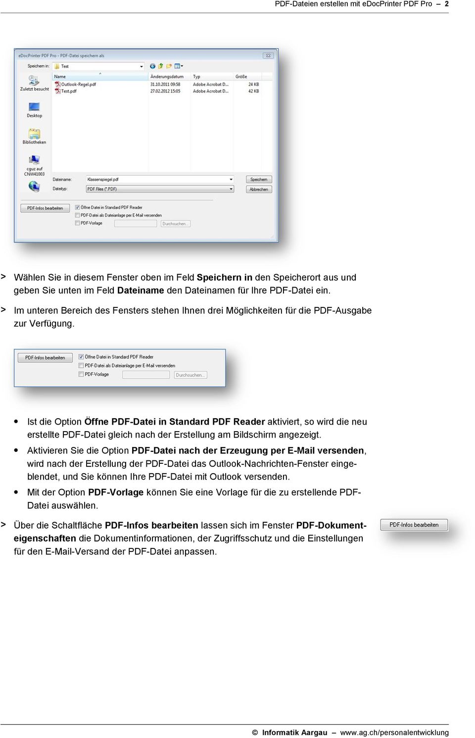 Ist die Option Öffne PDF-Datei in Standard PDF Reader aktiviert, so wird die neu erstellte PDF-Datei gleich nach der Erstellung am Bildschirm angezeigt.