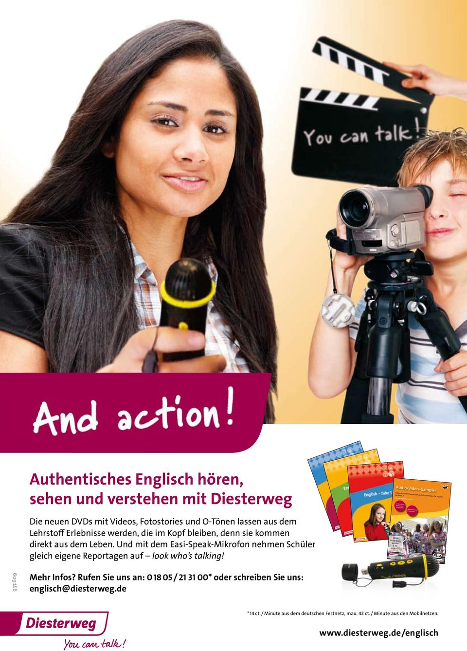 Der DIESTERWEG AUDIO/VIDEO SAMPLER fördert das Hör-Seh-Verstehen von Englischlernenden gezielt und unterhaltsam.