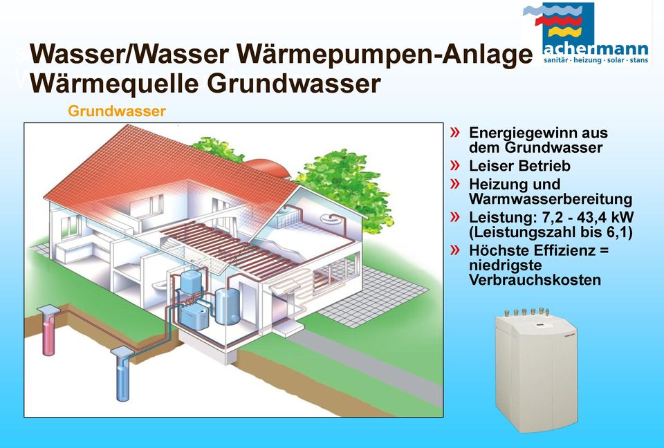 dem Grundwasser» Leiser Betrieb» Heizung und Warmwasserbereitung»