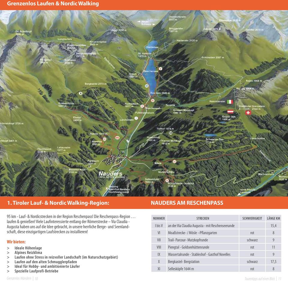 Wir bieten: > Ideale Höhenlage > Alpines Reizklima > Laufen ohne Stress in reizvoller Landschaft (im Naturschutzgebiet) > Laufen auf den alten Schmugglerpfaden > Ideal für Hobby- und ambitionierte