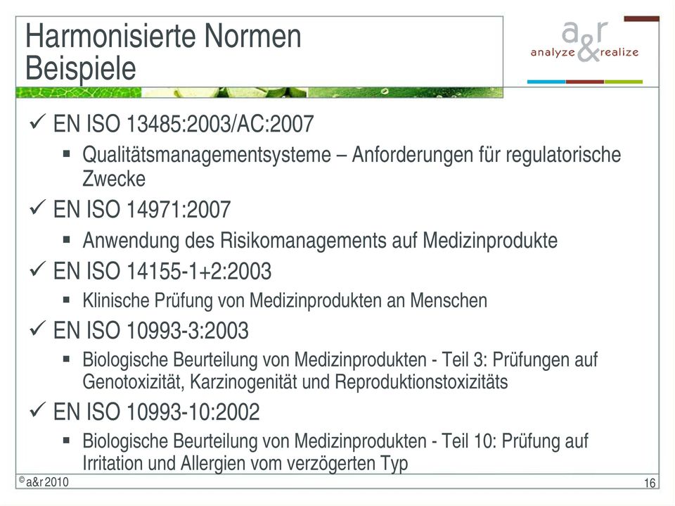 ISO 10993-3:2003 Biologische Beurteilung von Medizinprodukten - Teil 3: Prüfungen auf Genotoxizität, Karzinogenität und