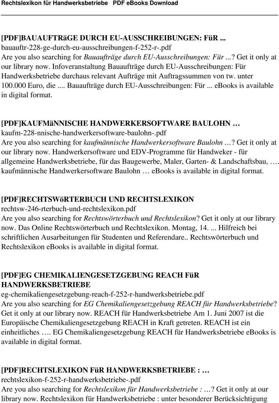 .. Bauaufträge durch EU-Ausschreibungen: Für... ebooks is available in digital format. [PDF]KAUFMäNNISCHE HANDWERKERSOFTWARE BAULOHN kaufm-228-nnische-handwerkersoftware-baulohn-.