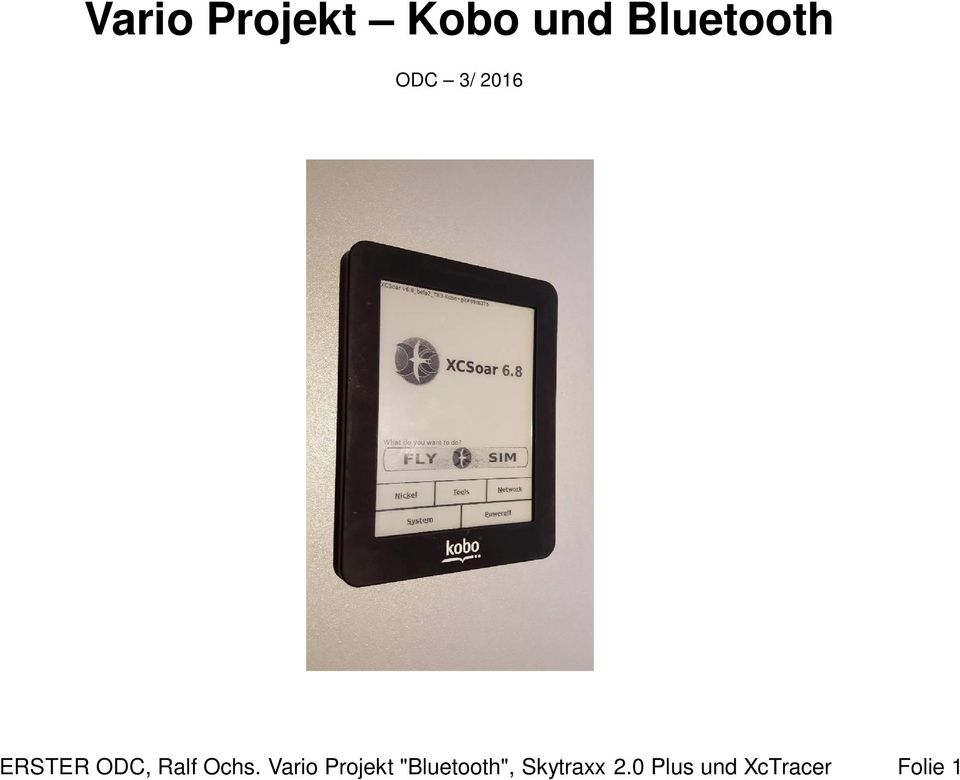 Vario Projekt "Bluetooth",