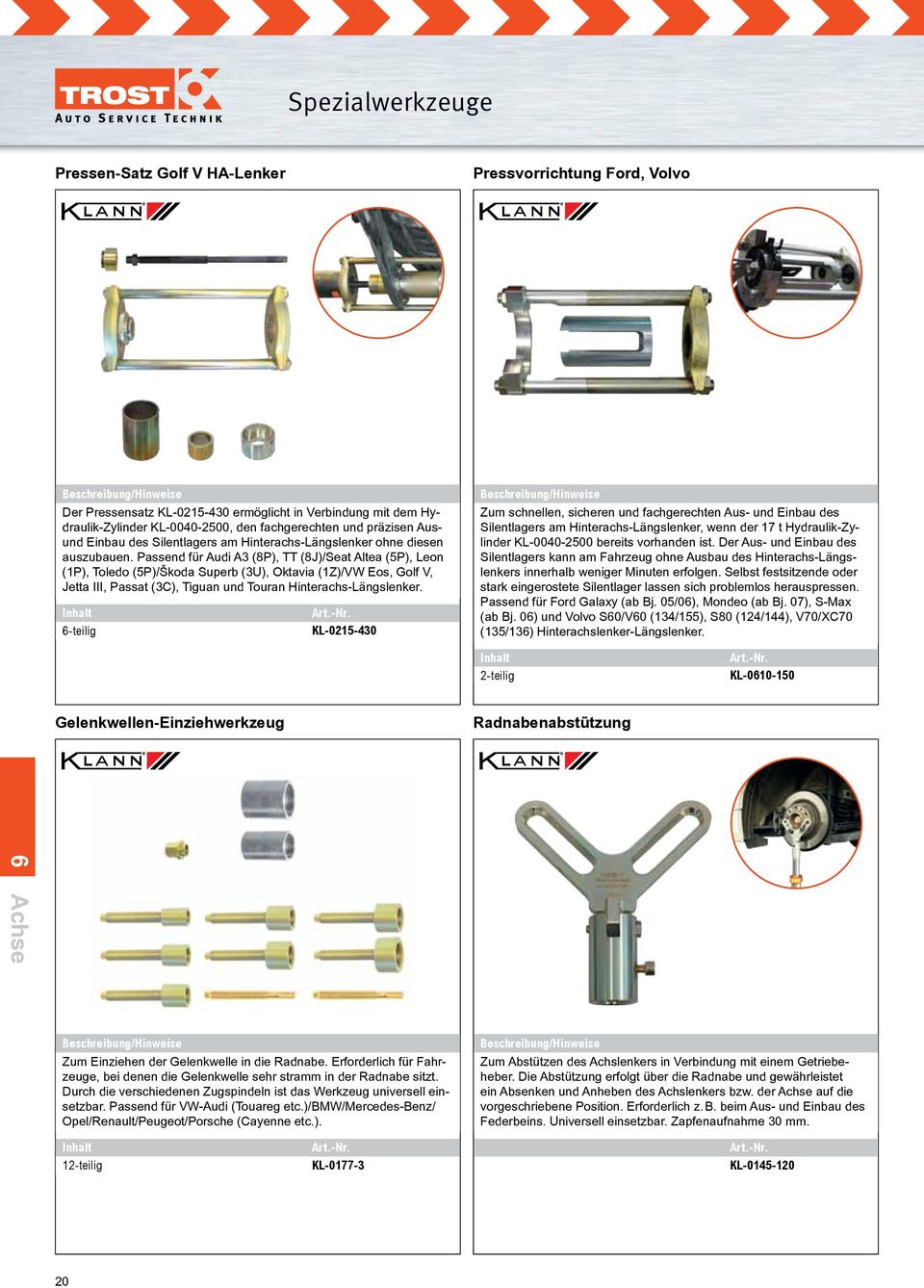 Klann Hydraulik auf KS MODULO 2-Werkzeug, Adapter, Lenkung und Achse, KFZ-Spezialwerkzeuge, Produkte