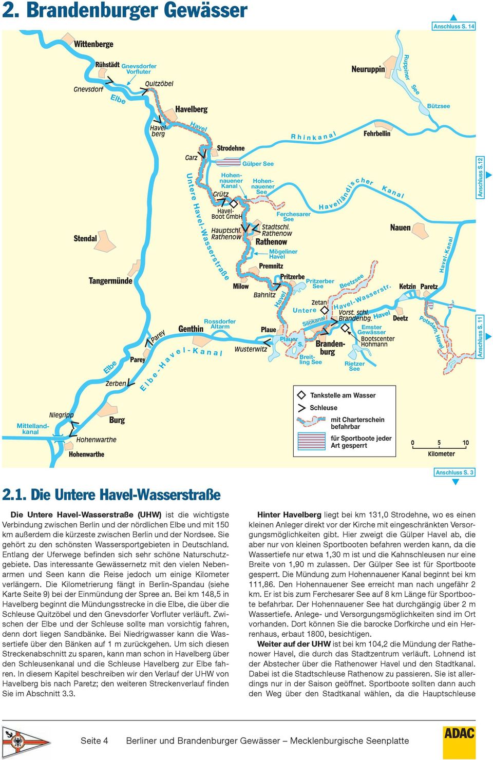 Karte Wasserstraßen Berlin Potsdam bis Scharmützelsee Havel Behörden Wasserwege 