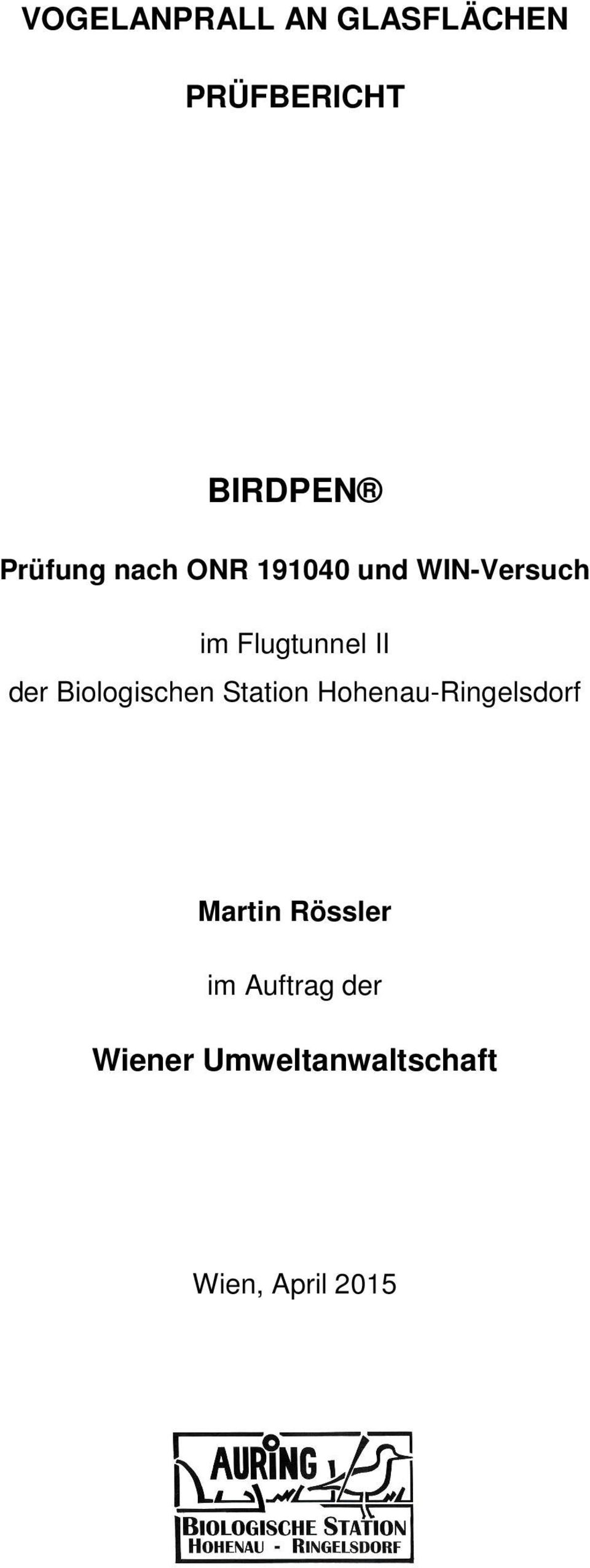 Biologischen Station Hohenau-Ringelsdorf Martin Rössler